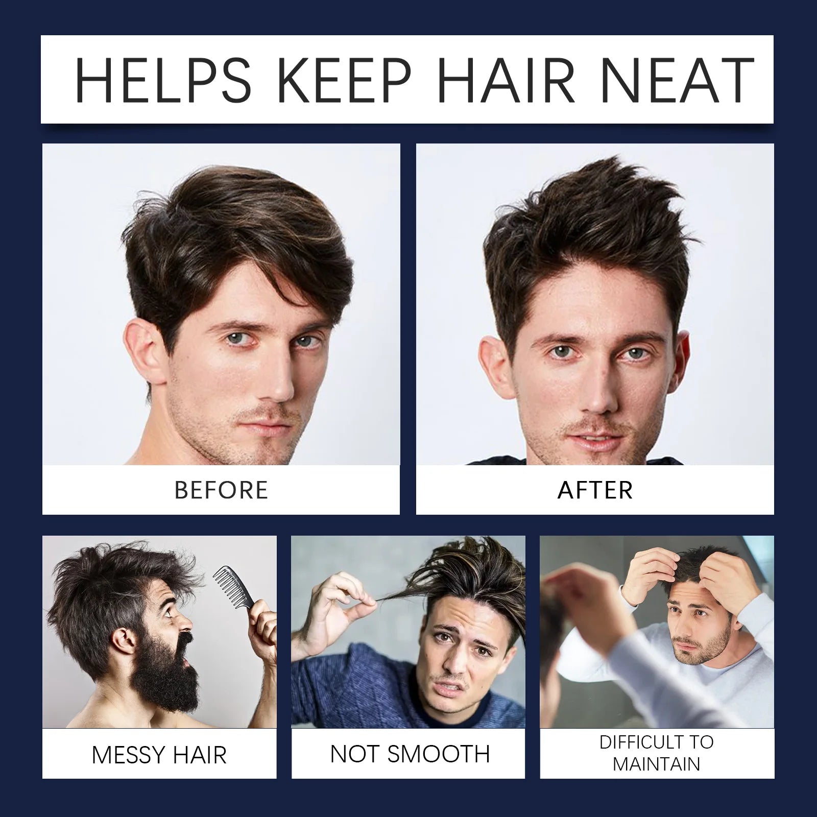 Men Sea Salt Spray for Hair Texturizing and Volumizing Natural Beach Waves with Sea Salt and Minerals Light Hold Finishing